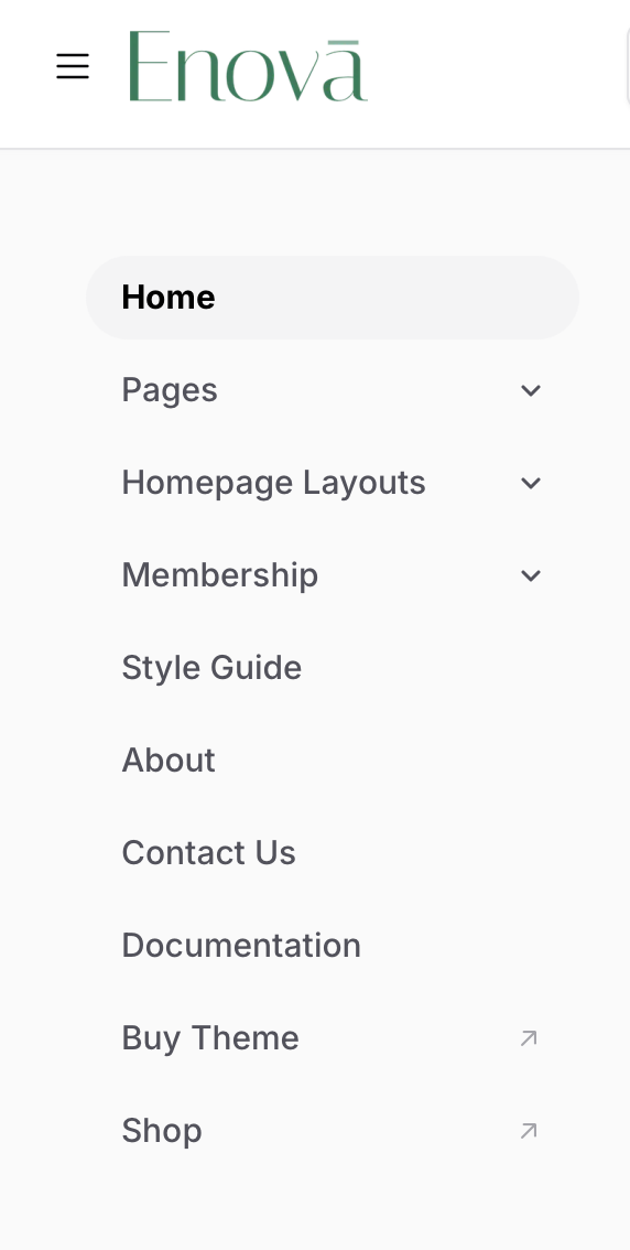 Primary Navigation Preview