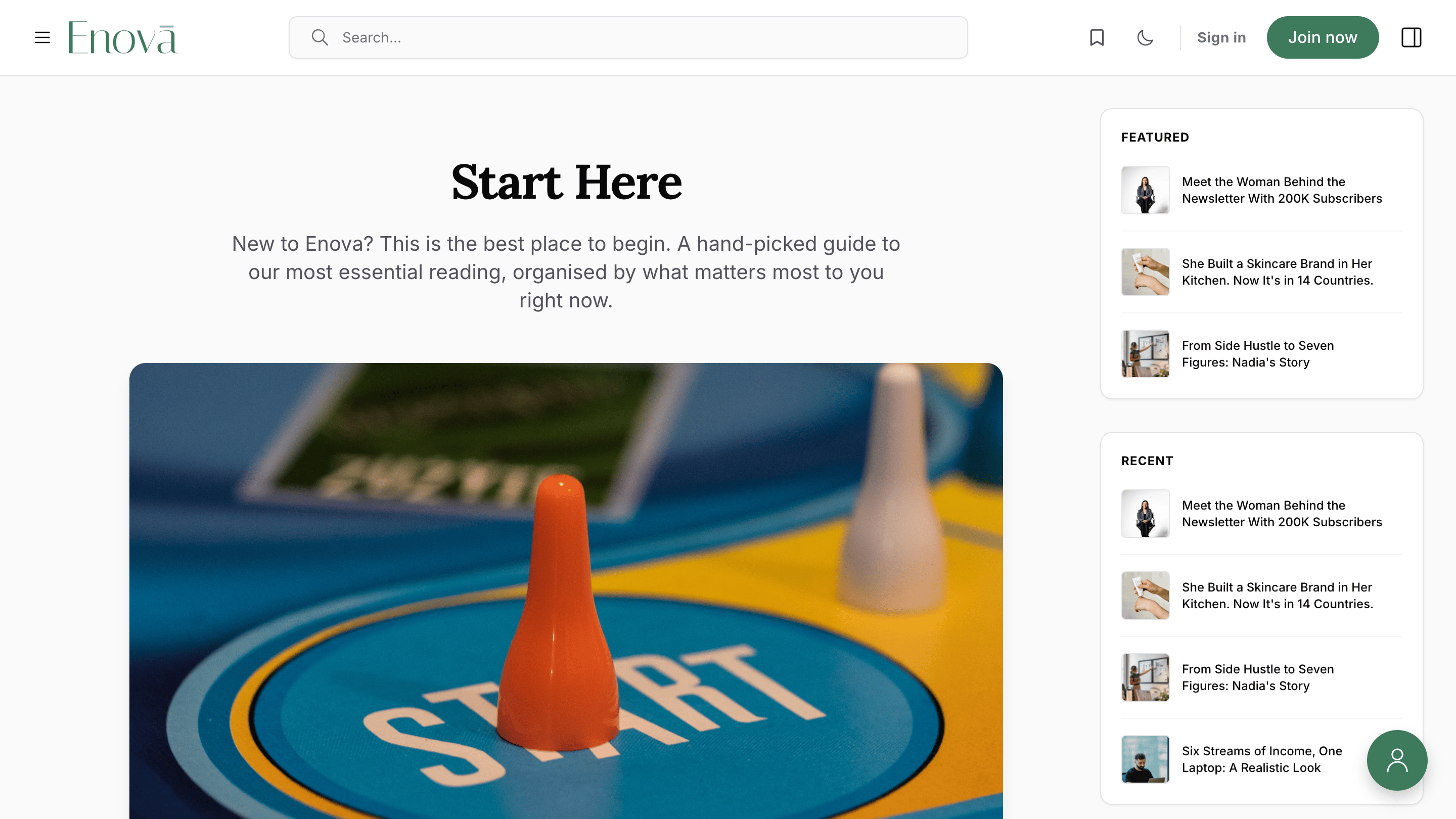 Right sidebar page template
